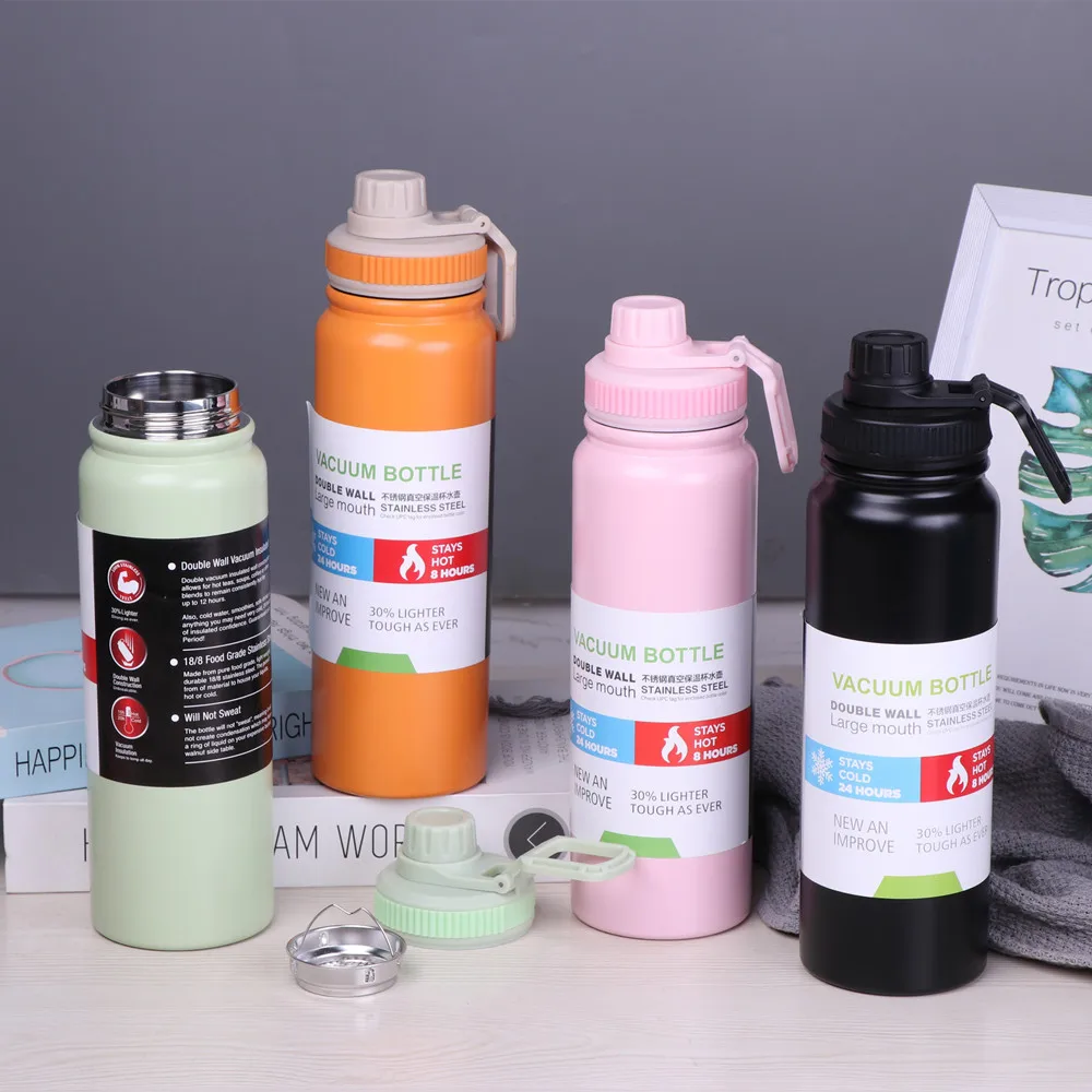 25oz Insulated Sports Bottle High quality 800ml double wall large mouth stainless steel vacuum water bottle Thermos Flask 750ml
