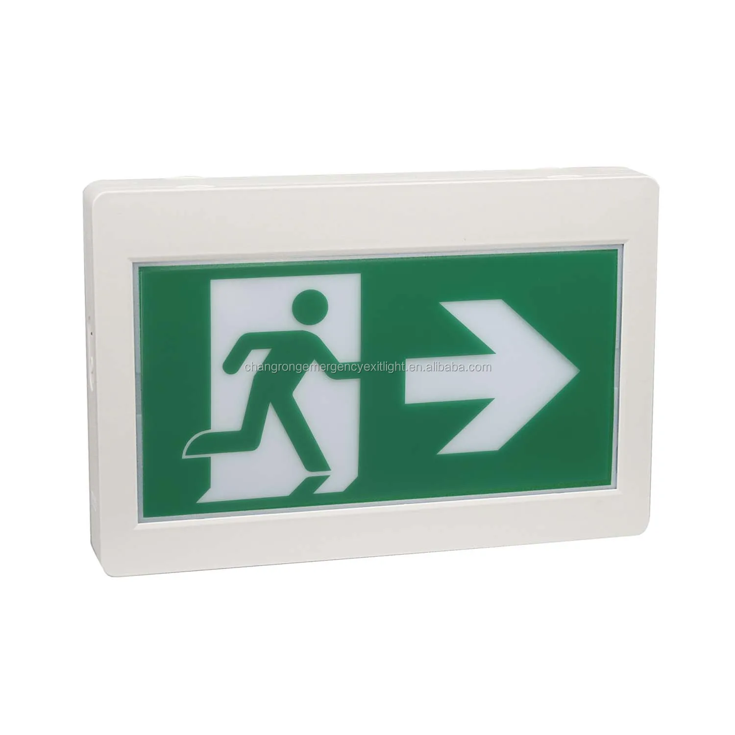 Running Man Ni-cd Battery Rechargeable Emergency Bulkhead Light LED Exit Sign Automatic Light SMD LED Universal Mounted UL Cul