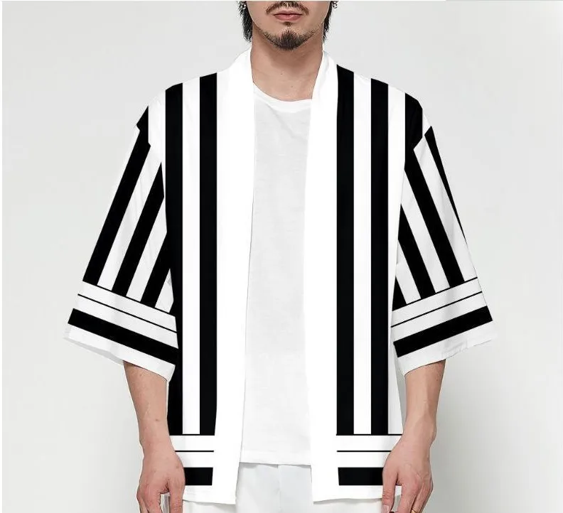 Women/Men Summer Casual Cool Streetwear Demon Slayer Kimetsu no Yaiba 3D Printing Japanese Anime Kimono Haori Yukata Cosplay