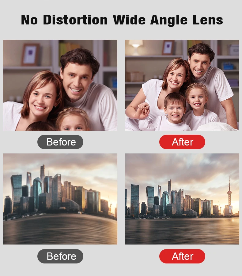 Mobile Phone Wide Angle Telephoto Macro Lens 180 Fisheye Lens 4in1 Cell Phone Camera Lens