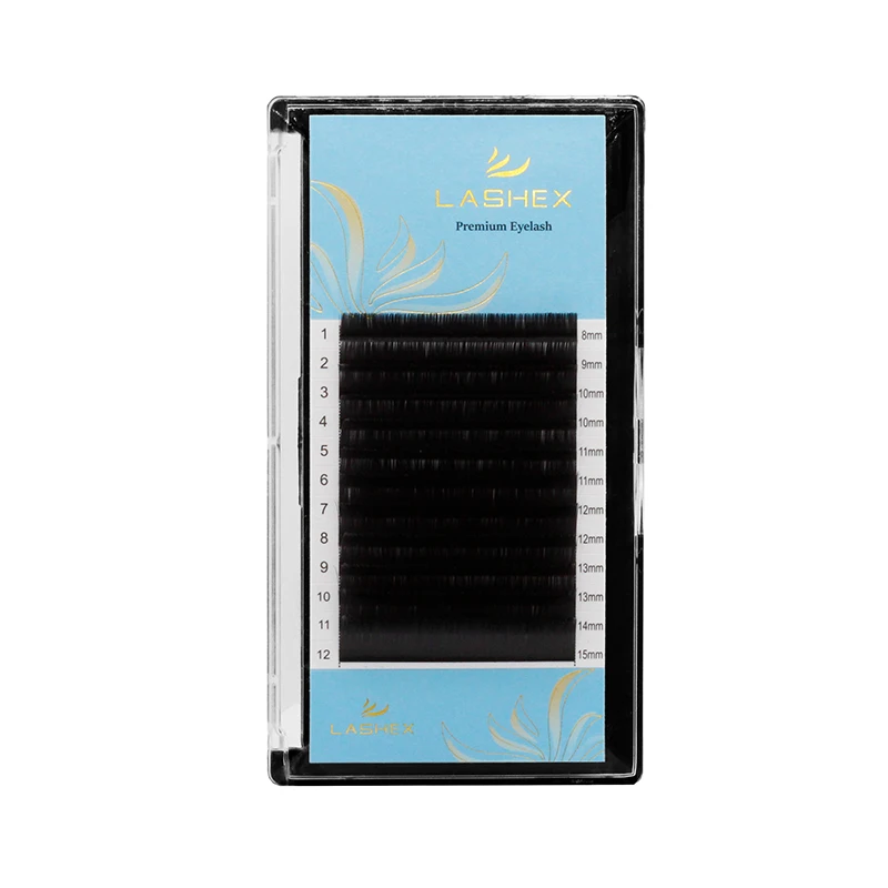  Foil paper quality 0.02 Volume lashes extension 100% handmade fluffy foil back russian ultra matte midnight black