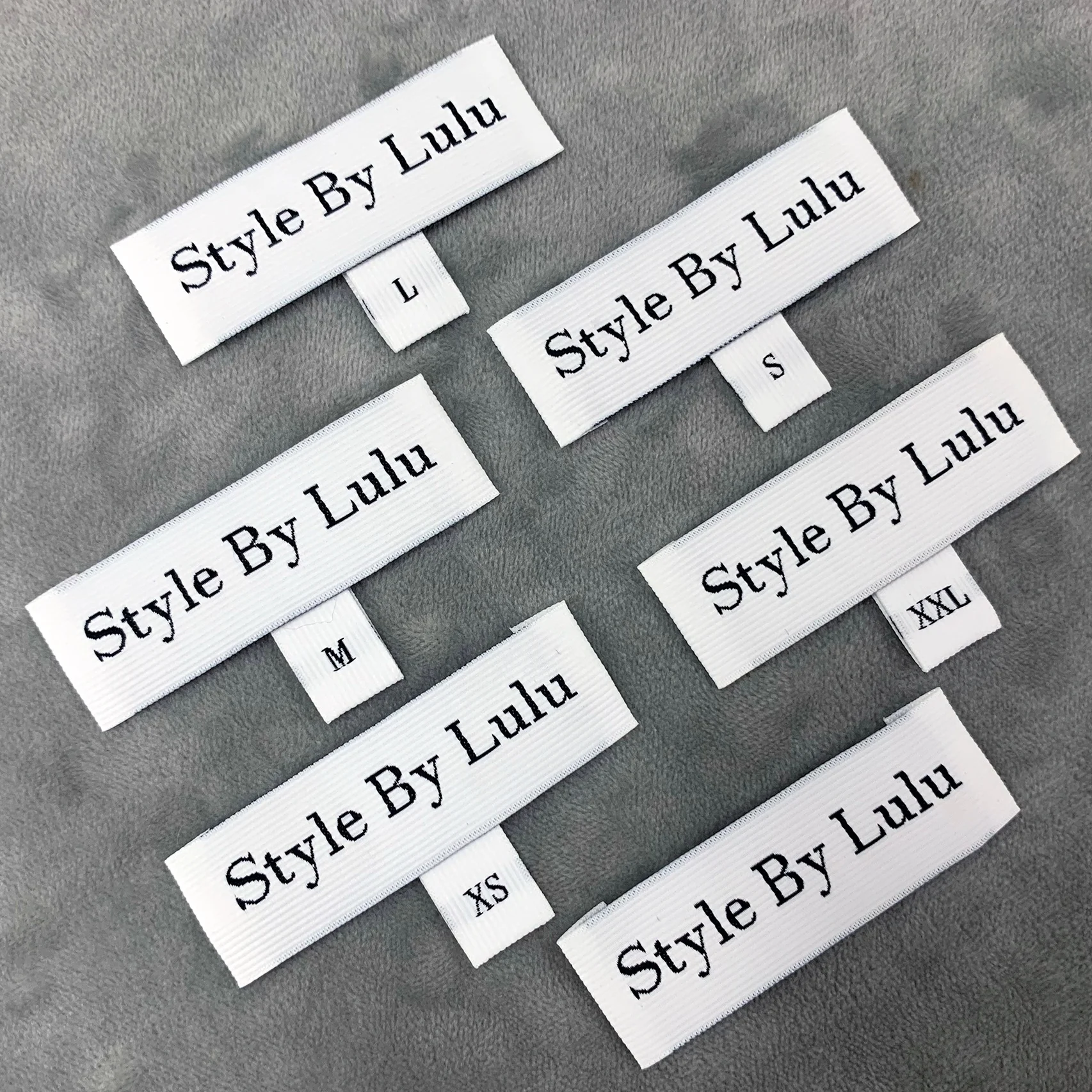 Customized high-density clothing label collar small label design satin cotton folding label