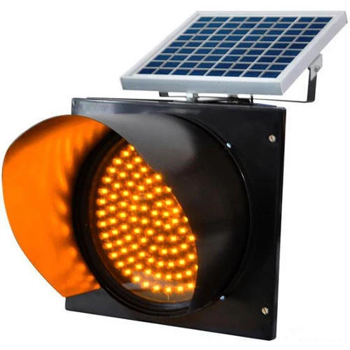 200mm 300mm LED Warning Road Safety Light Yellow Amber Solar Traffic Flashing Blinker Light