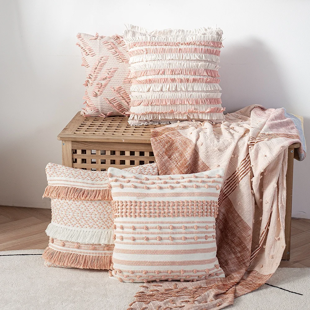 Factory Wholesale Home Decoration Pillowcase New Design 45x45 Boho Pillow Cushion Cover