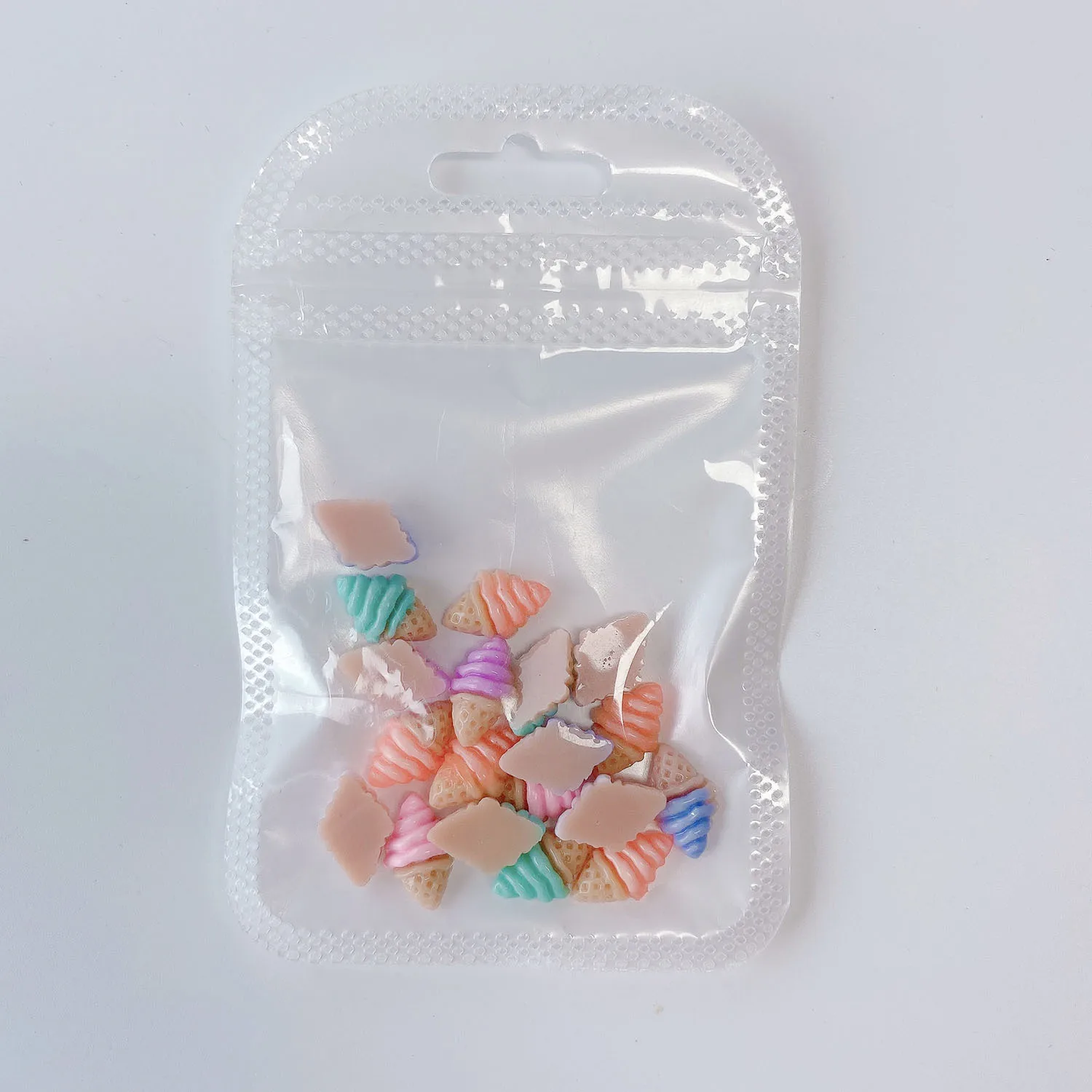 Wholesale 30PCS/Bag Mini Colorful luminous Ice Cream Resin Hair Clip Accessories Cute Nail Jewelry Accessories Nail Charms