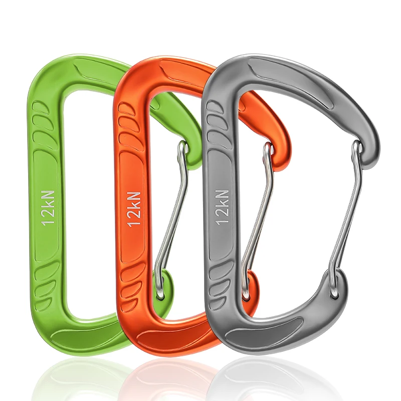 JRSGS Customized LOGO Carabiner Clips Aluminium Snap Hook 12kN S7804S
