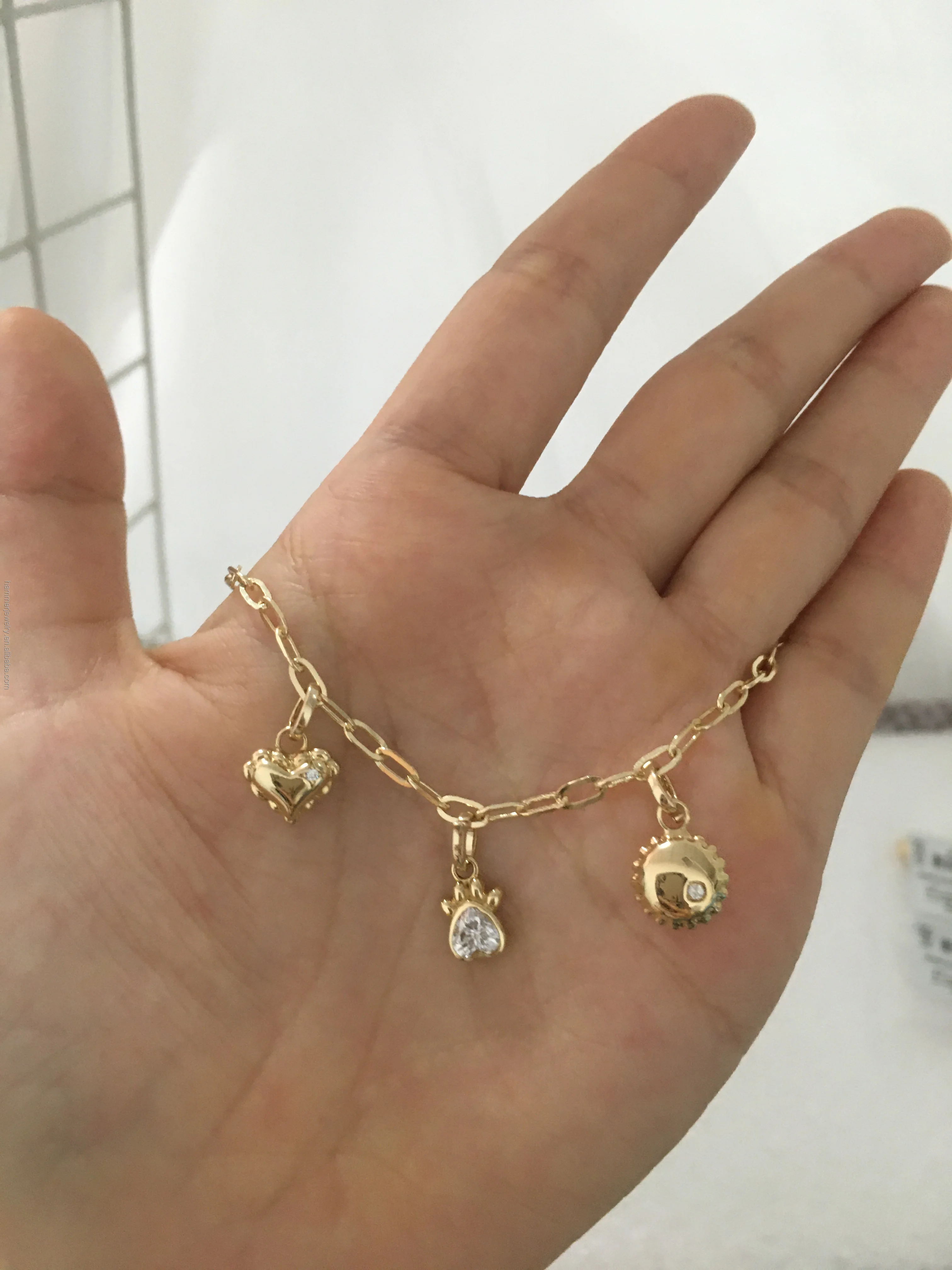 Wholesale 14k Real Gold Necklace Connector Charm Clip Clasp for DIY Necklace And Bracelet Jewelry Making Findings