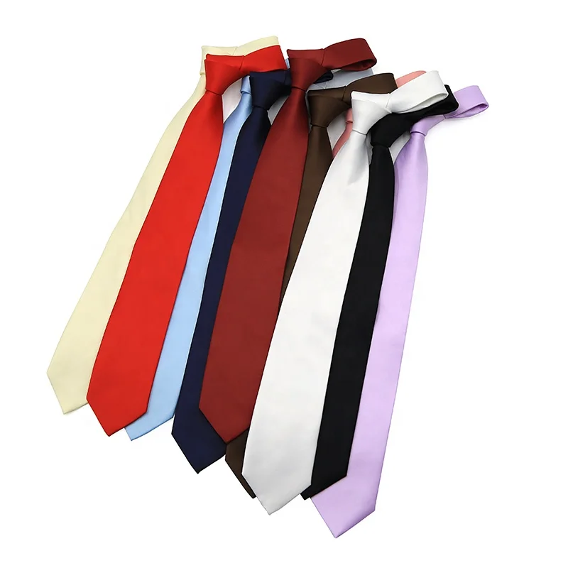 Wedding Cravat  For Men Solid Colors Necktie Gold Tie For Men