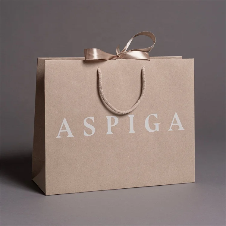 Wholesale Personalized Logo Custom Luxury Gift Bags with Ribbon