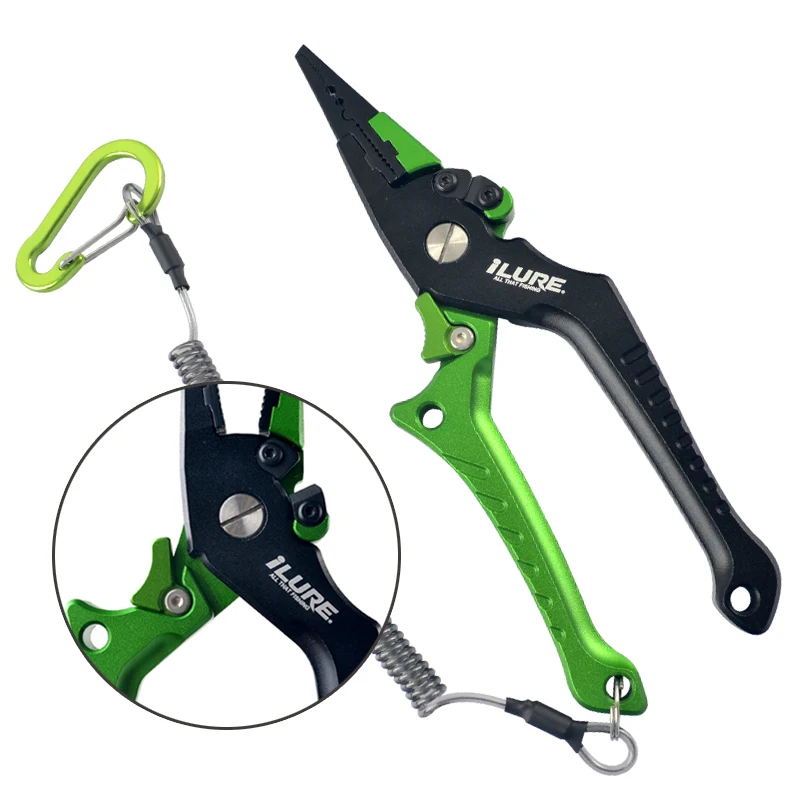 Whwolesale Fishing Pliers 15cm 95g Aluminum Alloy Fishing Tackle Hook Recover Cutter Line Split Ring Fishing Tool