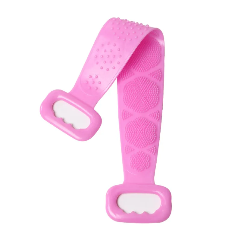 Силиконовое банное полотенце, щетка для тела, Мочалка для душа, длинная Массажная щетка, двусторонняя щетка для ванны