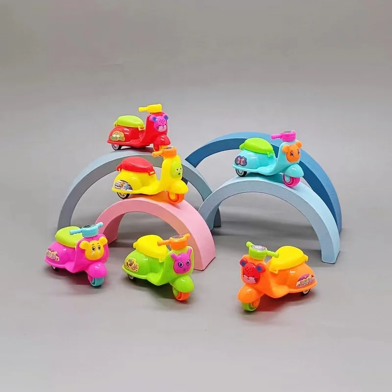 hot selling giveaway kids cars factories mini motorcycle toys with plastic capsule for kids cars