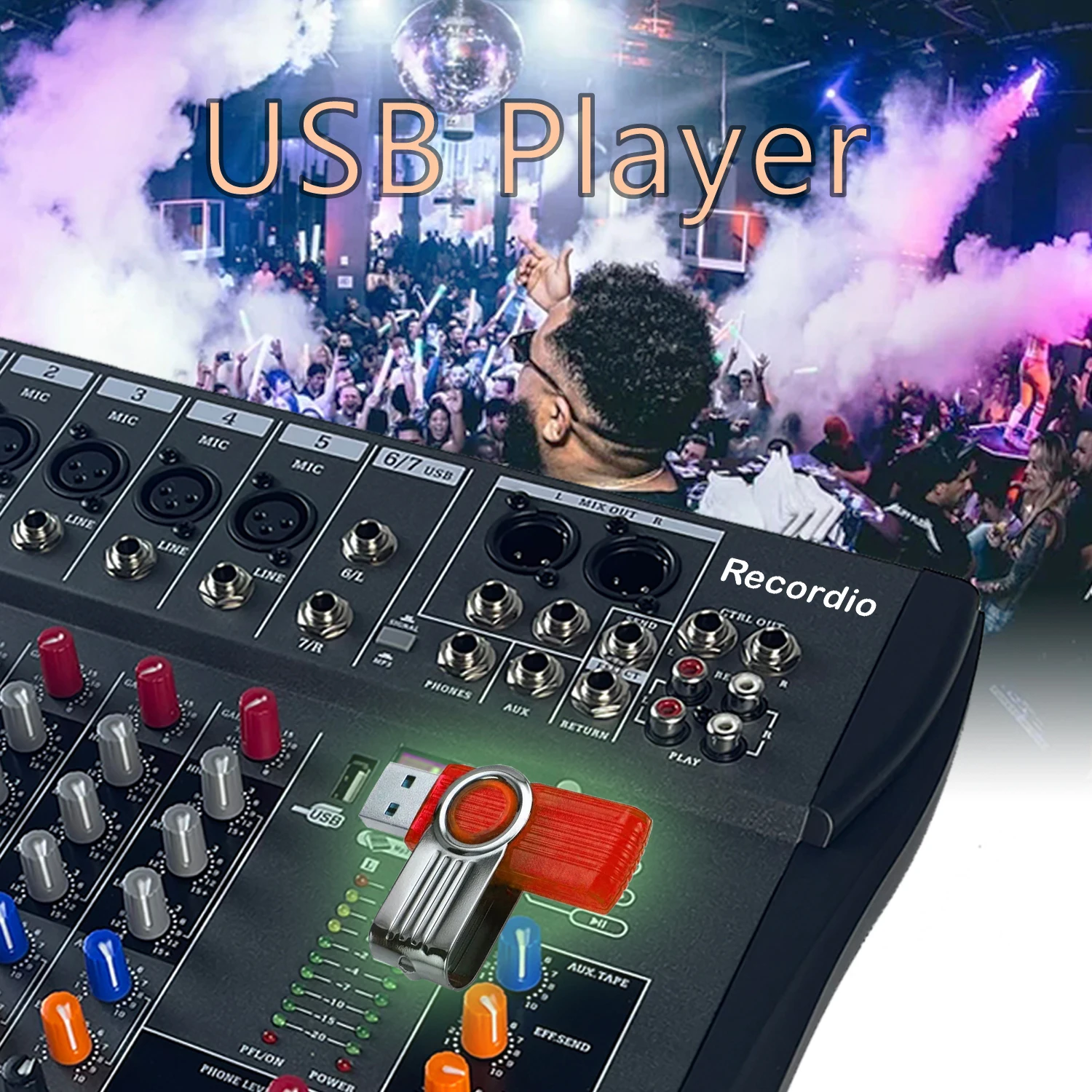 GAX-CT6 6Ch Dj Usb Mixer With Low Price