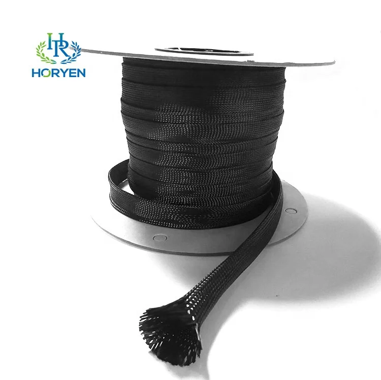 High strength 3k 12mm Carbon Fibre Sleeve braided sleeves for heat resistant