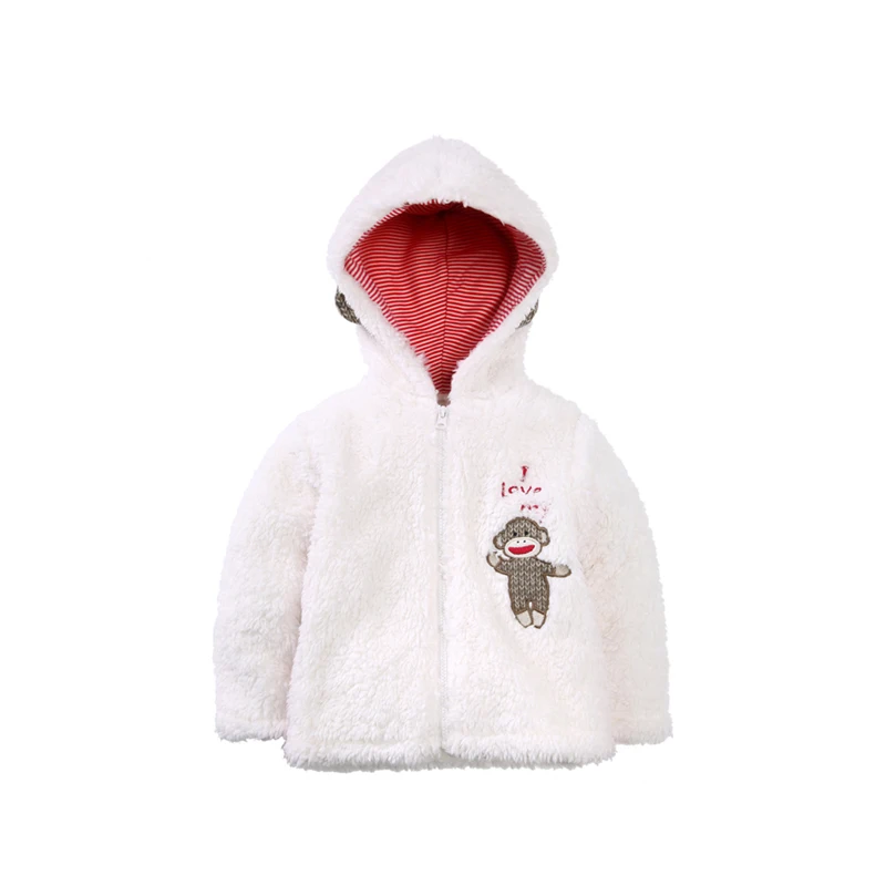 
Ivory White Sherpa Infant Hoodies One Piece Newborn Girl Boys Clothes Baby Winter Hoodies 