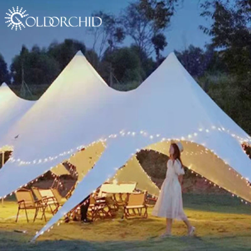 Glamping UPF 50+ outdoor waterproof camping extra large wedding party sun shade canopy tents for events