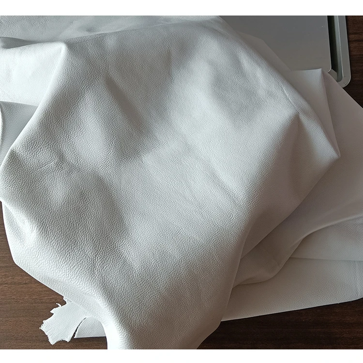 Custom design good quality goat skin white color leather fabric for gloves
