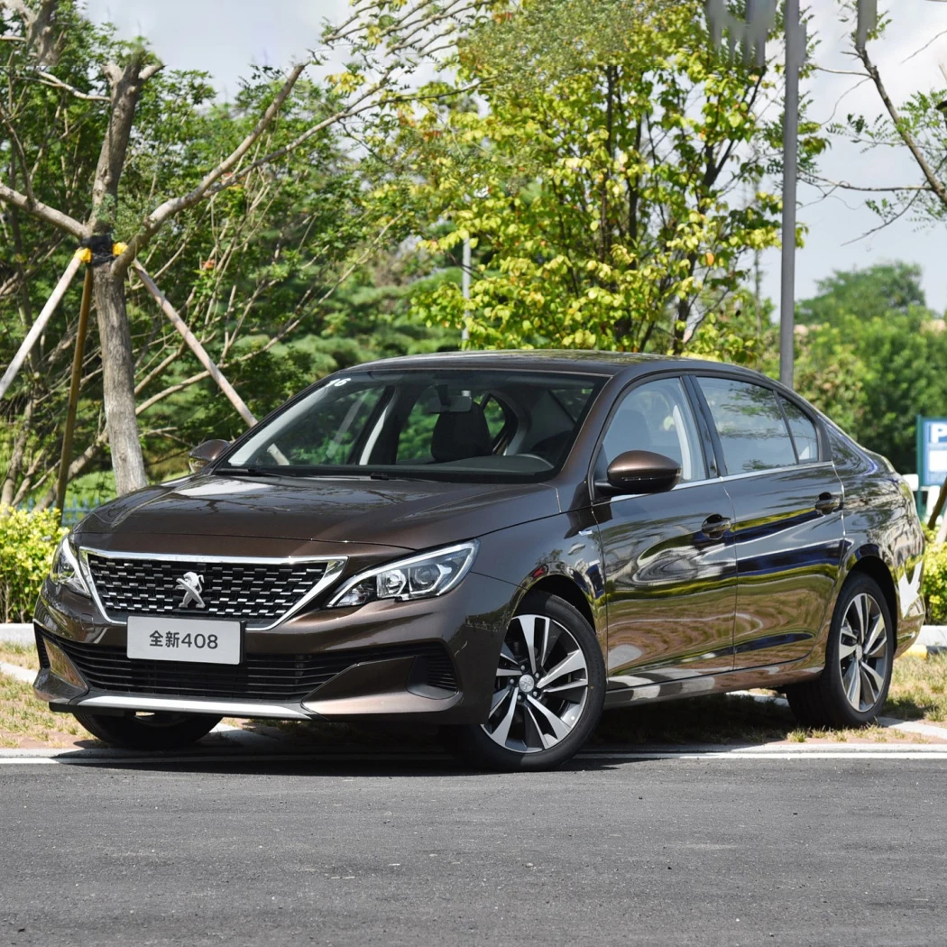 Подержанный автомобиль 2019 Peugeot 408 1 6 т бензиновый Автоматическая роскошная версия 4 двери 5 мест подержанные автомобили французский стиль седан коричневый