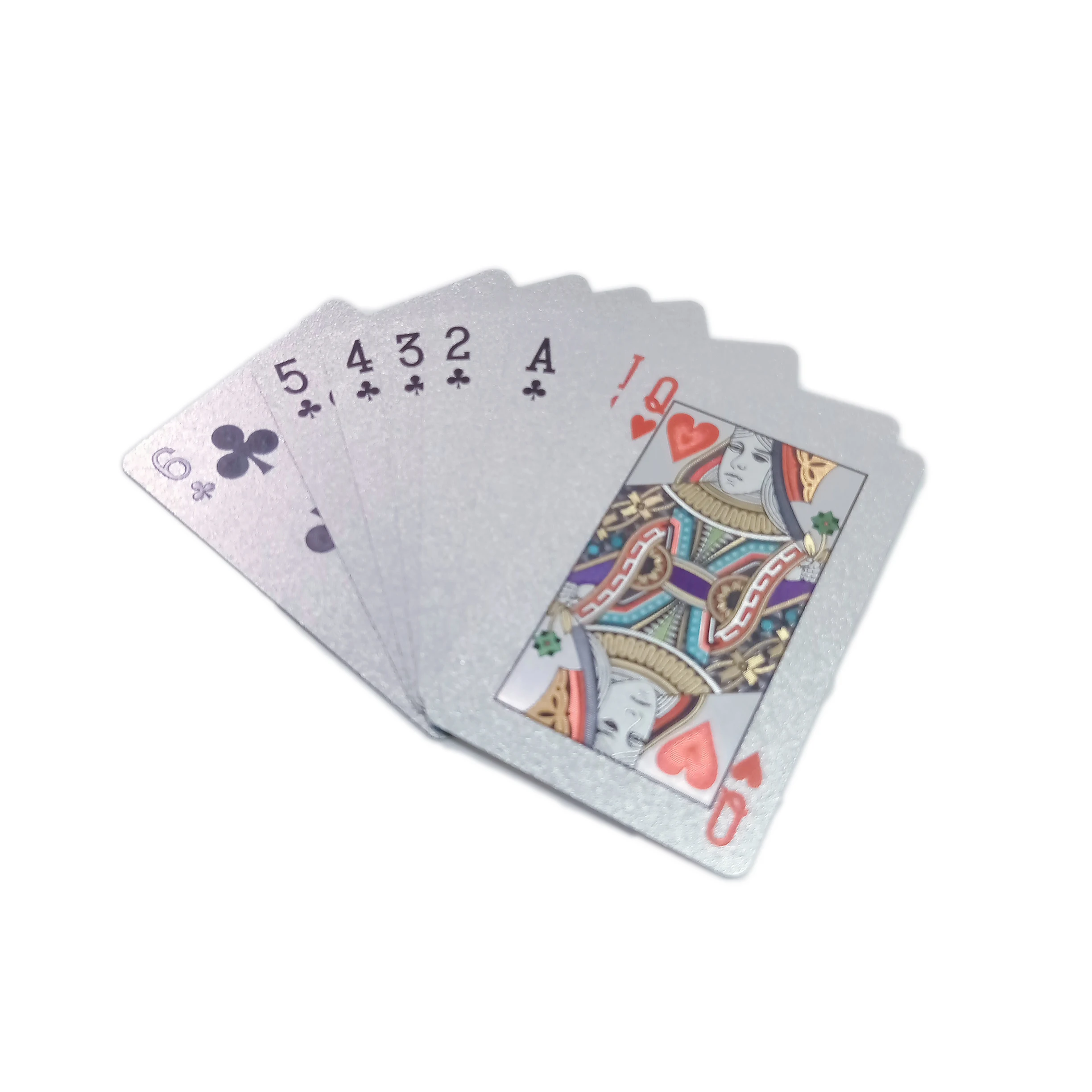 Custom size design logo pvc cards playing chips 100% PVC poker card deck plastic playing cards