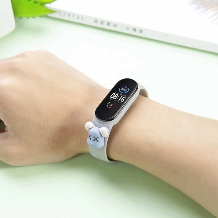  Ремешок силиконовый для Xiaomi Mi Band 5 цветной сменный Браслет