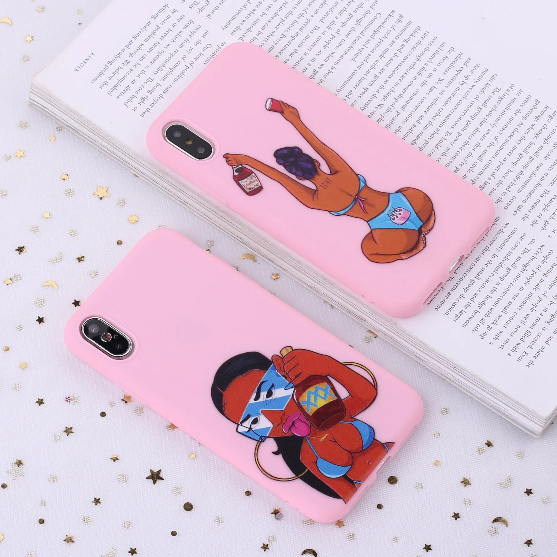 Hot Selling Money Women Pink Soft TPU Phone Case for iPhone 11Pro 11Promax X XS XR Xsmax