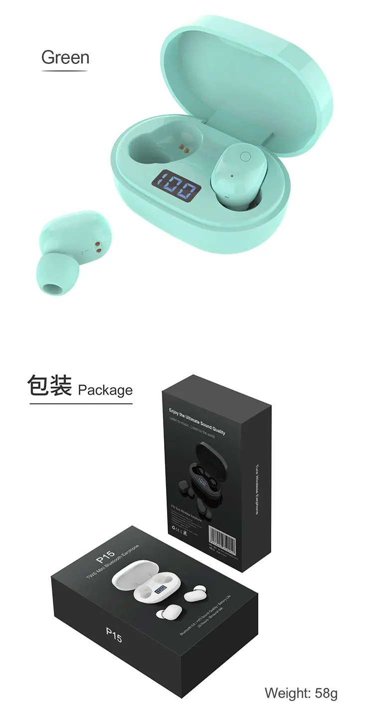 Беспроводные наушники Smart Hands Free TWS ANC с Поддержкой iphone Samsung Xiaomi Huawei Vivo