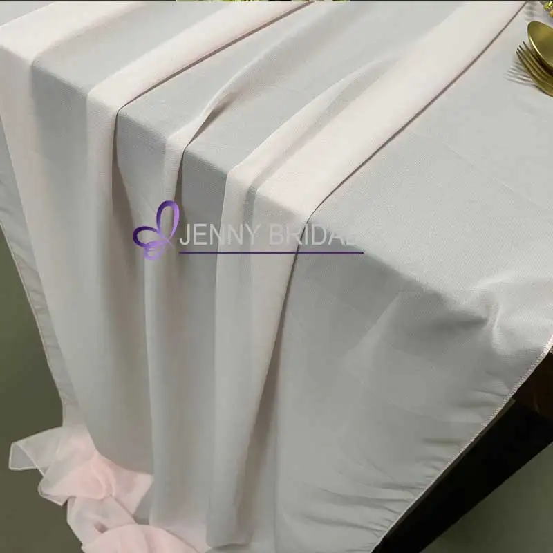 TR018 table runner wedding table runner embroidery chiffon fabric silk