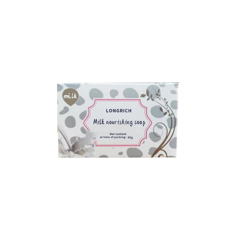 Longrich 35 years professional enterprise OEM provided skin moisturizing whitening 120g facial  snake gall milk soap bar natural