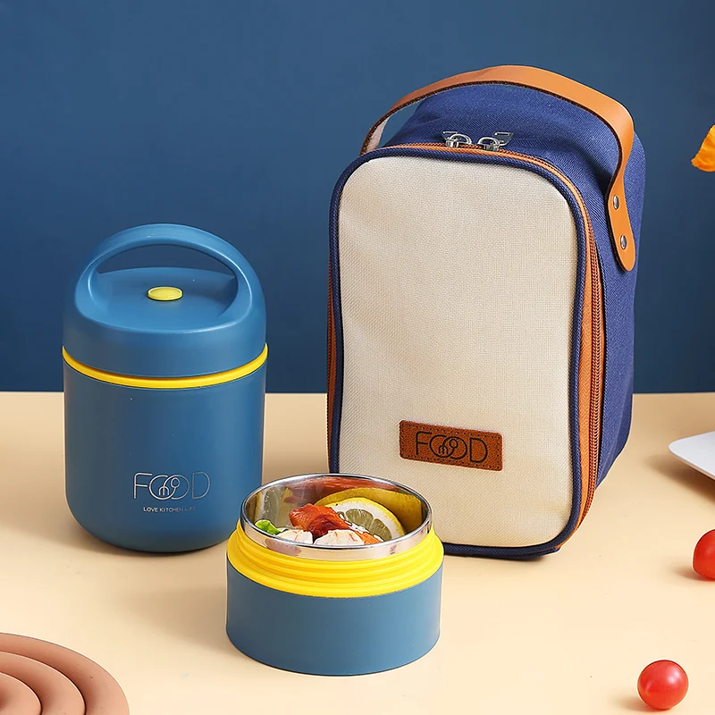 304 термос, высокоточная ручка, детская чашка для завтрака для студентов, двухслойный термос, портативное ведро