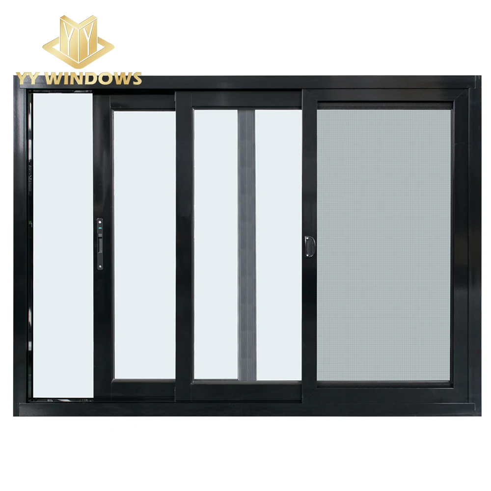 NFRC American standard big size energy saving aluminum glass sliding window for house