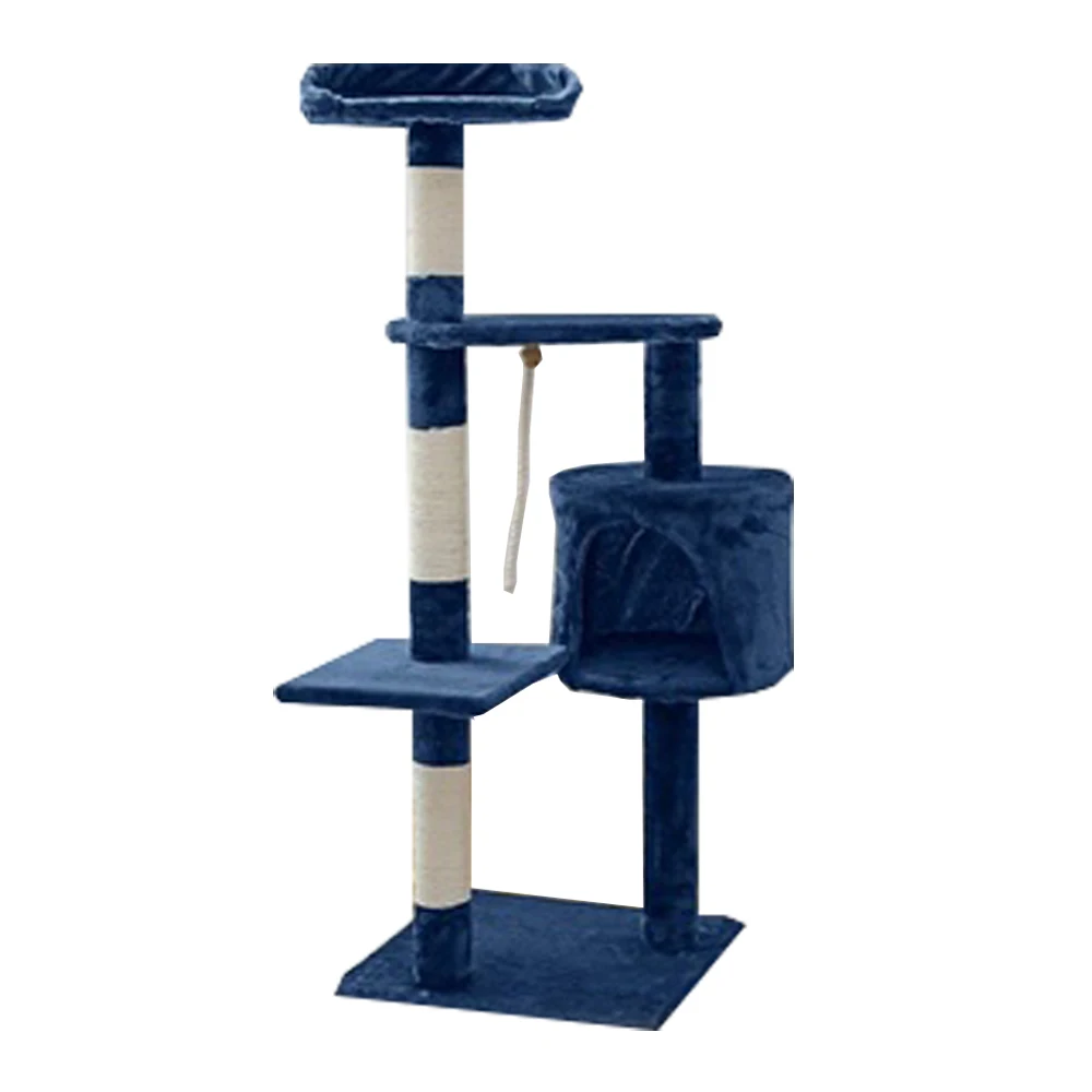 Hot selling  Luxury Indoor cat activity center cat tree house cat toys with soft plush faux fur