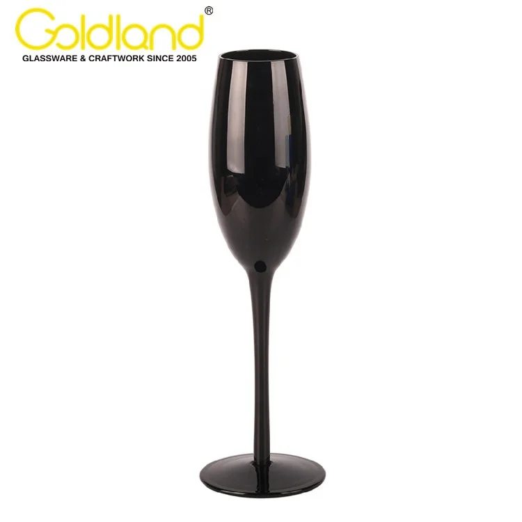Dishwasher safe not spraying black glasses champagne glass flute