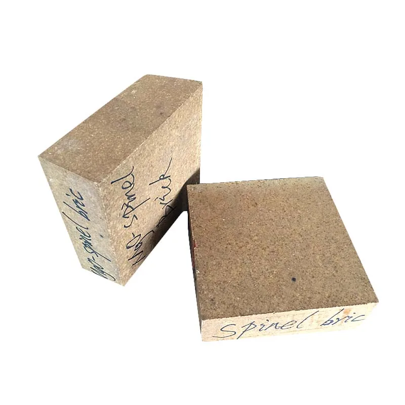 China manufacturer Alumina Industry Refractory Magnesia Aluminate Spinel Brick for VOD Refining Furnace