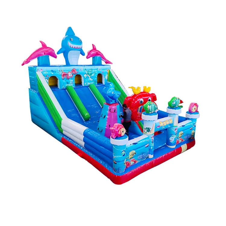 Bouncy castle outdoor large outdoor square trampoline water park playground Toy park slide children