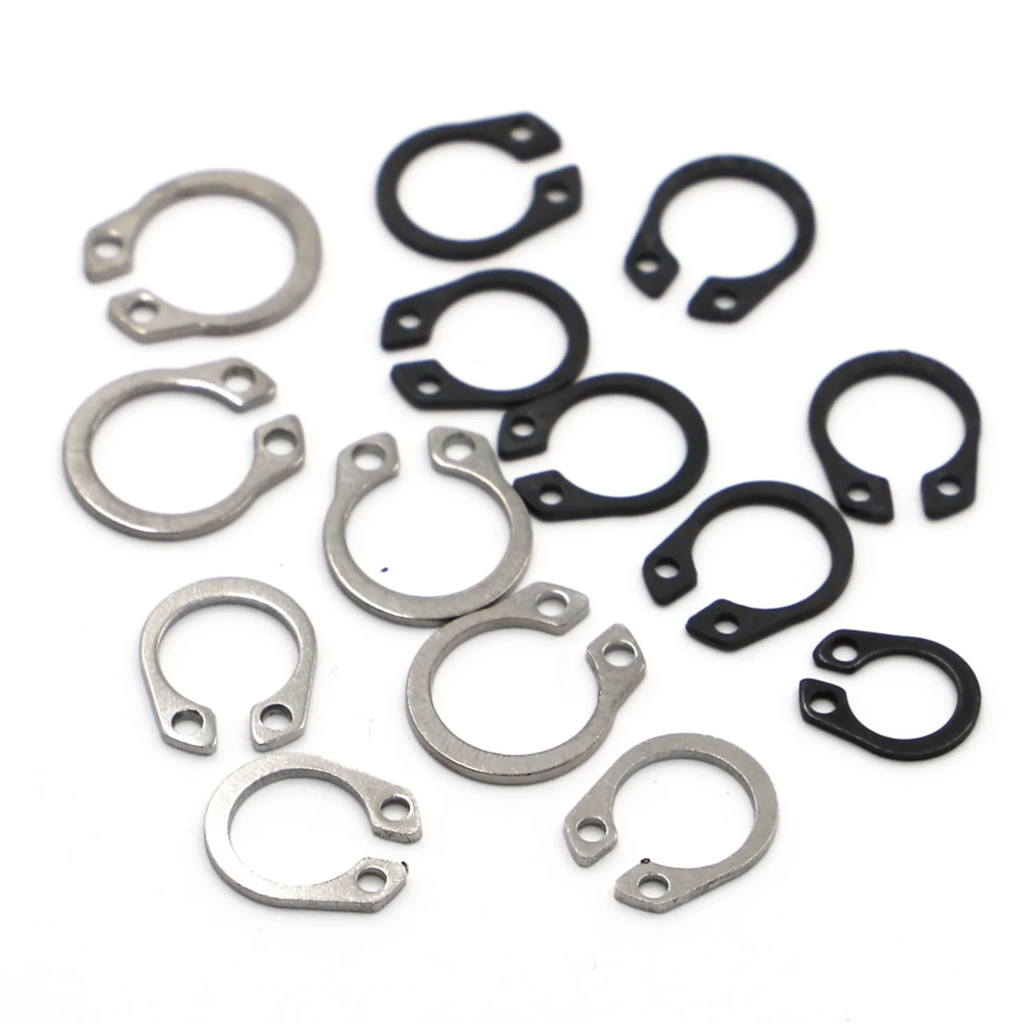SDPSI 5-50pcs C Type External  Retaining  for Shaft Stainless  Black Carbon Steel Circlip Snap Rings DIN471 GB894