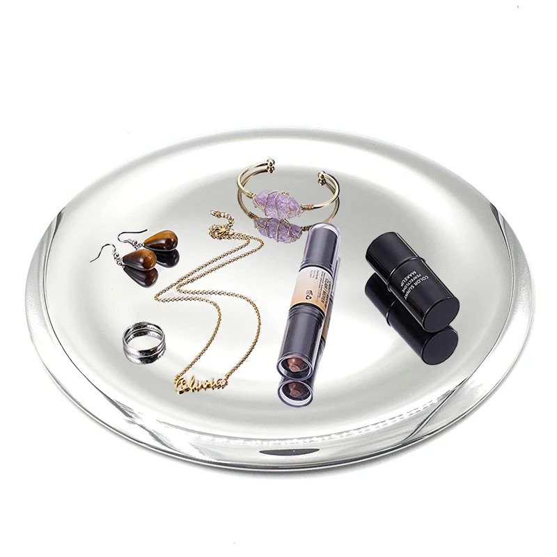 Restaurant & Hotel Supplies Stainless Steel Round Metal Serving Trays