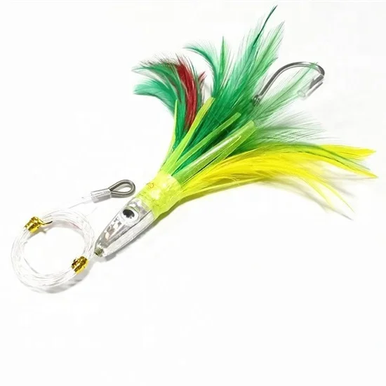 Gorgons 160mm 44g deep sea mackerel acrylic head squid octopus skirts trolling lures saltwater fishing tunan lures