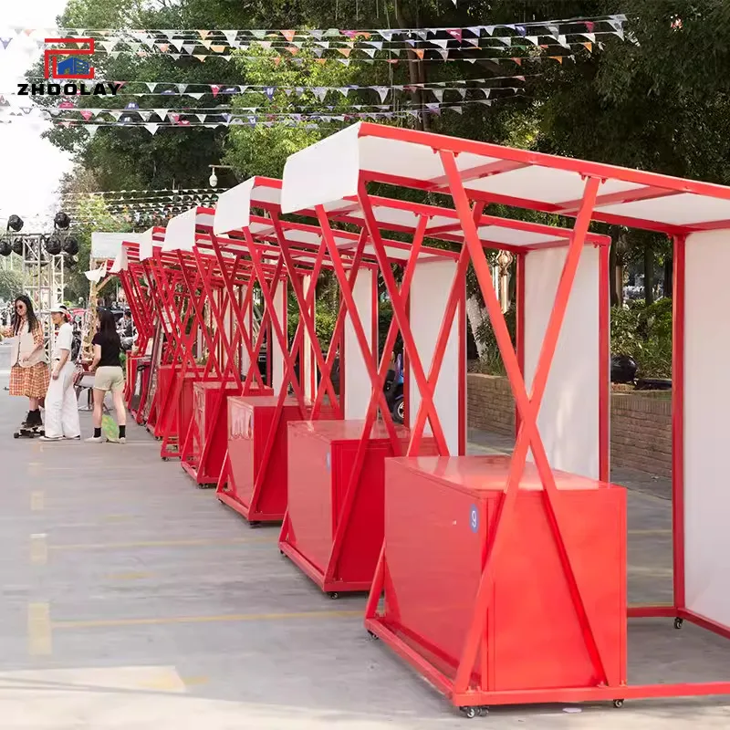 Market Popular Outdoor Commercial Booth Shopping Mall Exhibition Display Rack Creative Wrought Iron Stall