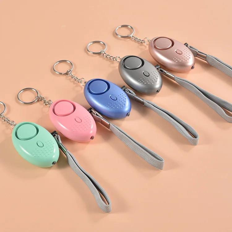 Portable Mini Flashlight Emergency 130dB Anti-wolf Self Defense Alarm Keychain Personal Alarm for Women Children Elders