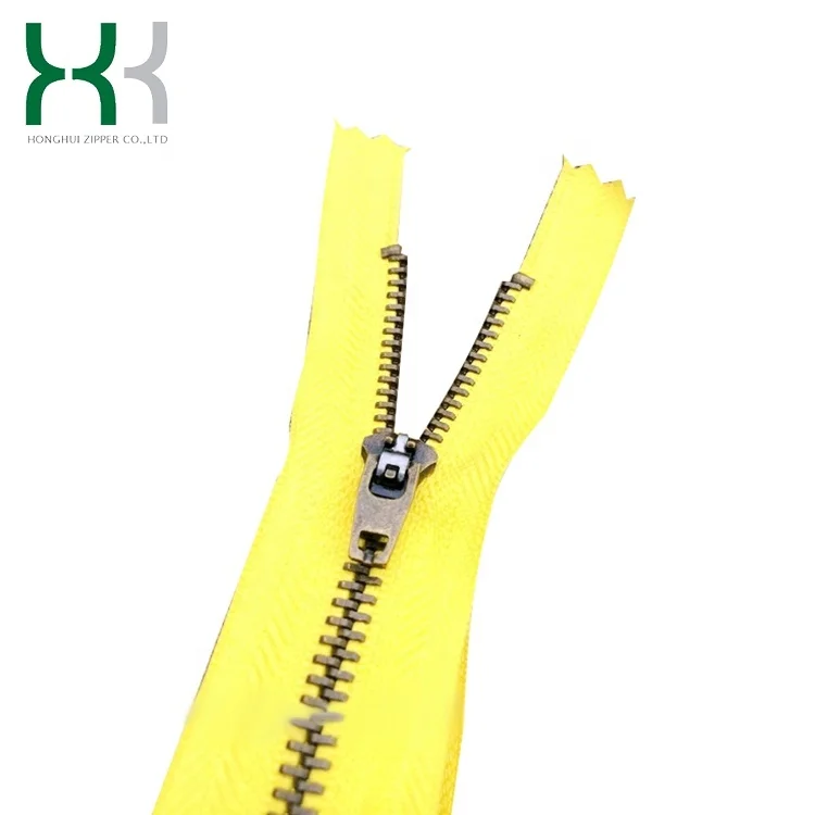 Wholesale 5# Durable Close-End Finished Brand Shoe Metal Zipper