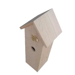 Wooden Craft Decorative Birdhouse with String Bird Houses Wooden House for Bird and wine bottle