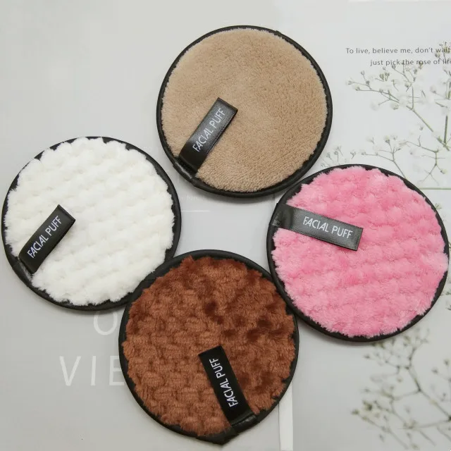 New Reusable Fiber Custom Cleansing Washable Facial Makeup Cotton Remover Pads