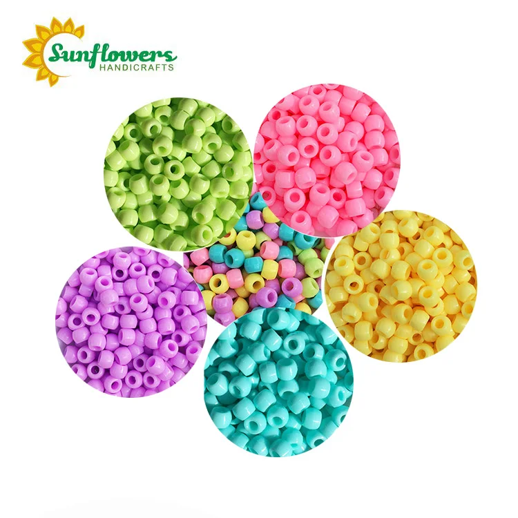 
9*6mm Pastel Pony Beads for DIY Craft Creative Projects 