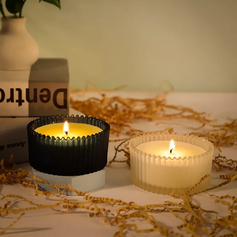 Luxury 100% natural soy wax with glass candle jars Private Label Scented candles aroma scented candle for parties