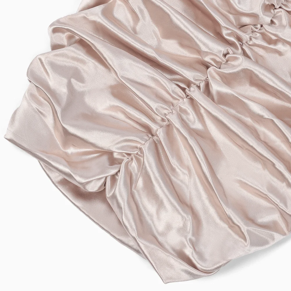 Женское атласное платье миди на