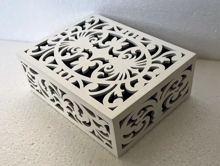 Customized Laser Cut Indoor Decorative Wooden Boxes Doorbell Chime Covers Box For Gifts  Carved Geometric Wood Wall Art