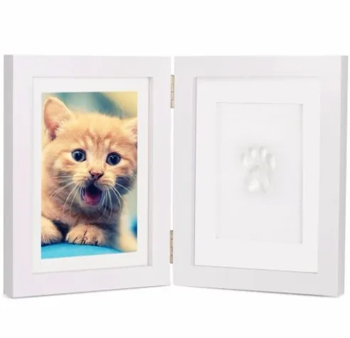 2020 new dog or cat paw print pet souvenir photo frame on the desktop