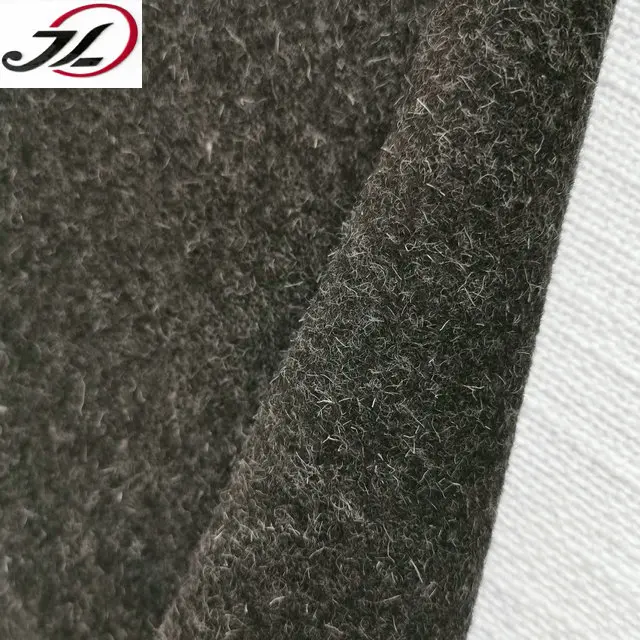 New fashion plain cashmere poly wool blend tweed woolen coating fabric