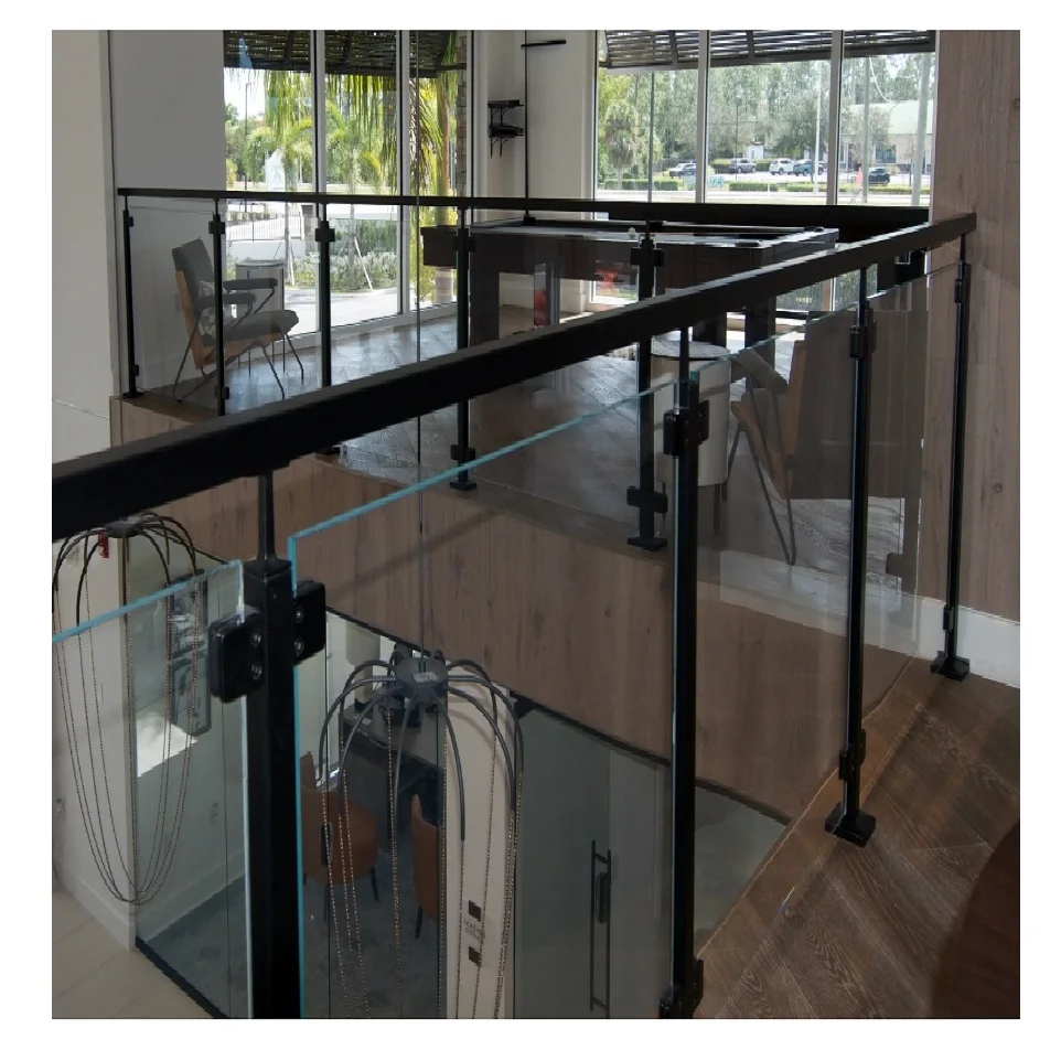 TAKA Modern Design Balustrade Handrails Balcony Glass Railing and Deck Glass Railing System