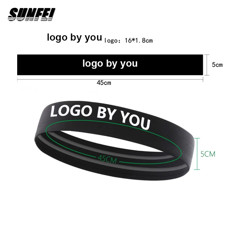 sunfei Custom logo yoga Sports Headbands Fitness Colorful Nylon Elastic Head band anti slip Women Hair Accessories for kid/adult